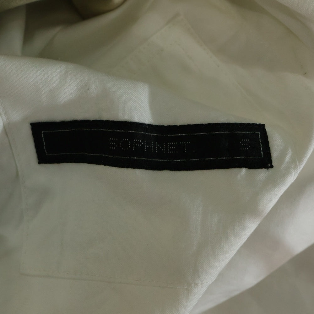 SOPHNET.(ソフネット) バックカモ切り替え コットン 長袖シャツ ホワイト SOPH-178056