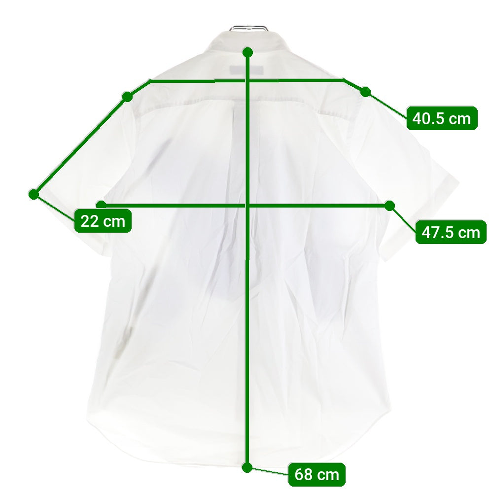 COMME des GARCONS HOMME(コムデギャルソンオム) 15SS AD2015 ストライプ パッチワーク 半袖シャツ ホワイト/ブルー HQ-B034