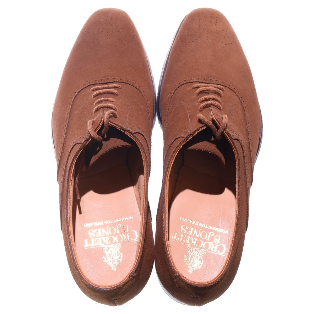 Crockett&Jones(クロケットアンドジョーンズ) DOVER ドーバー スエード オックスフォード レザー ダービー ドレスシューズ ブラウン