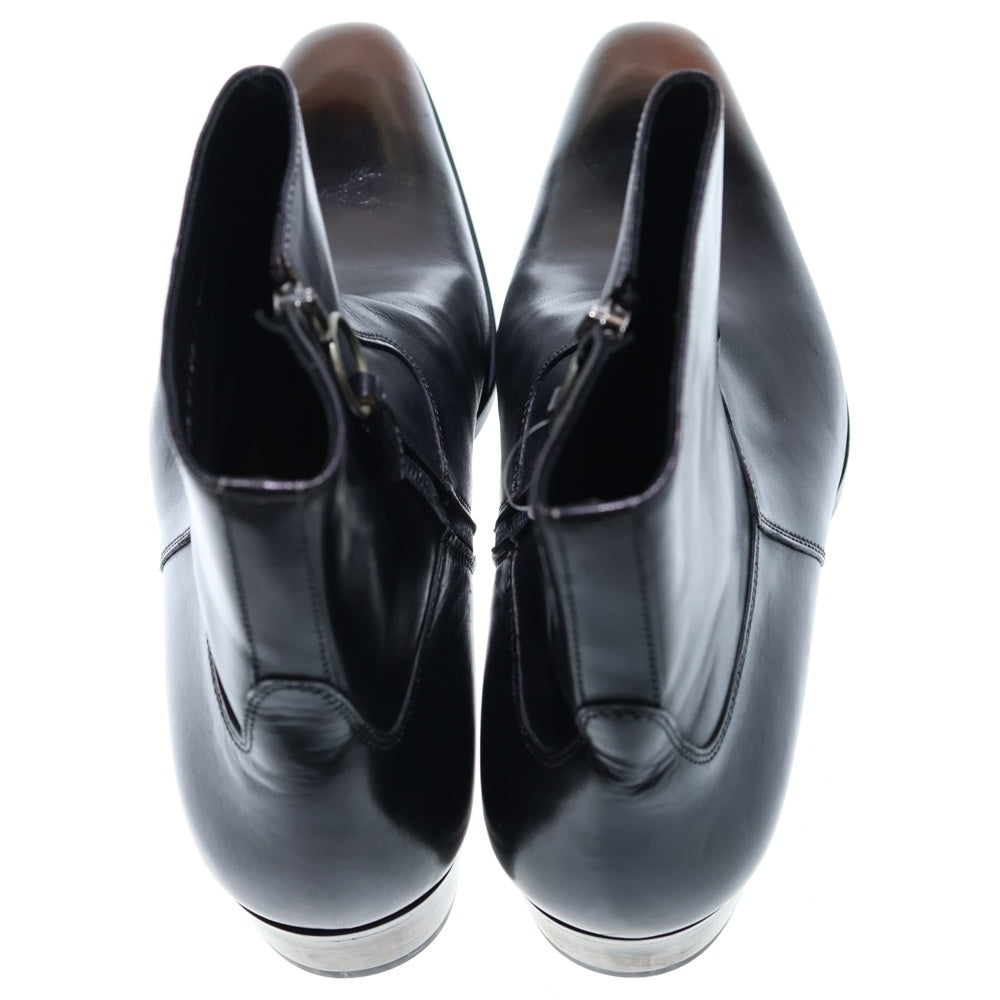 Crockett&Jones(クロケットアンドジョーンズ) BOWFELL サイドジップ レザー ヒールブーツ ブラック 6135-5105-26