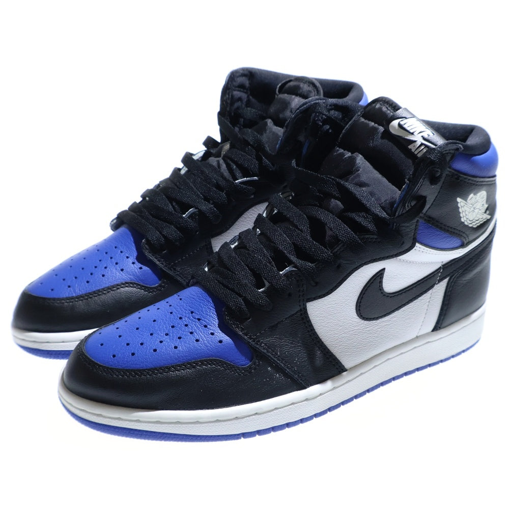 NIKE(ナイキ) AIR JORDAN1 RETRO HIGH OG ROYAL TOE エアジョーダン1 ロイヤルトゥ ハイカットスニーカー ホワイト/ブラック/ブルー US10/28cm 555088-041