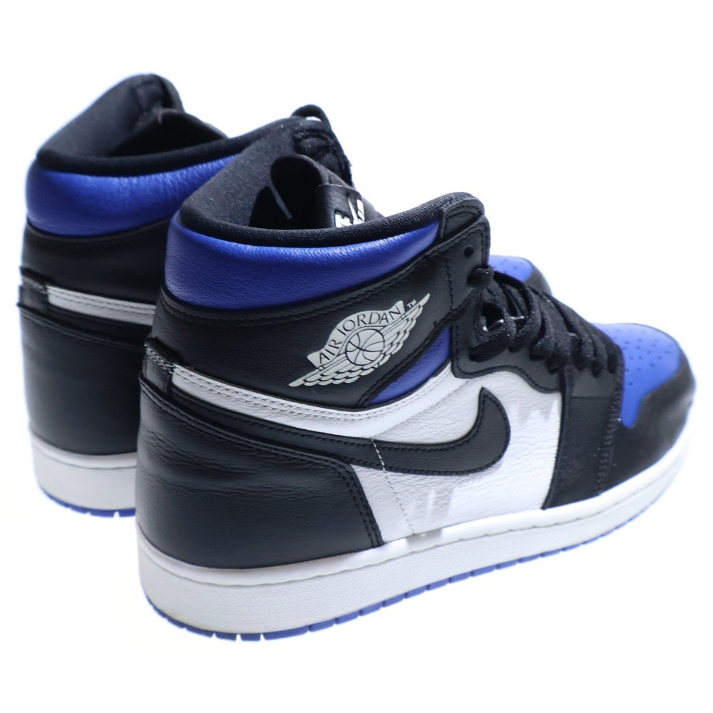 NIKE(ナイキ) AIR JORDAN1 RETRO HIGH OG ROYAL TOE エアジョーダン1 ロイヤルトゥ ハイカットスニーカー ホワイト/ブラック/ブルー US10/28cm 555088-041