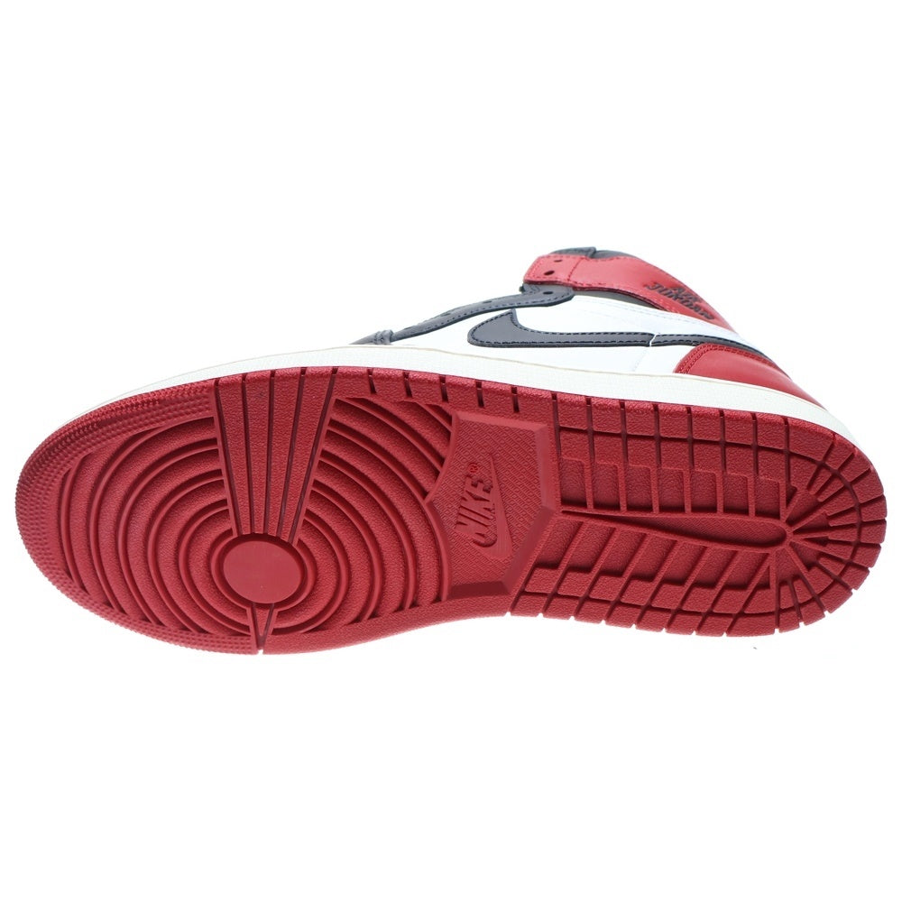 NIKE(ナイキ) AIR JORDAN 1 エアジョーダン レトロ ブラック トゥ ハイカットスニーカー レッド/ホワイト/ブラック US10/28cm DZ5485-106