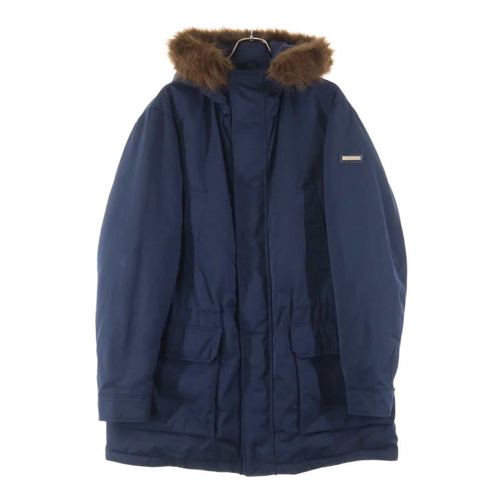 Armani Exchange(アルマーニ エクスチェンジ) パテッド ジップアップ ファー付き Pコート ブラック 6GZLG1 ZNDKZ