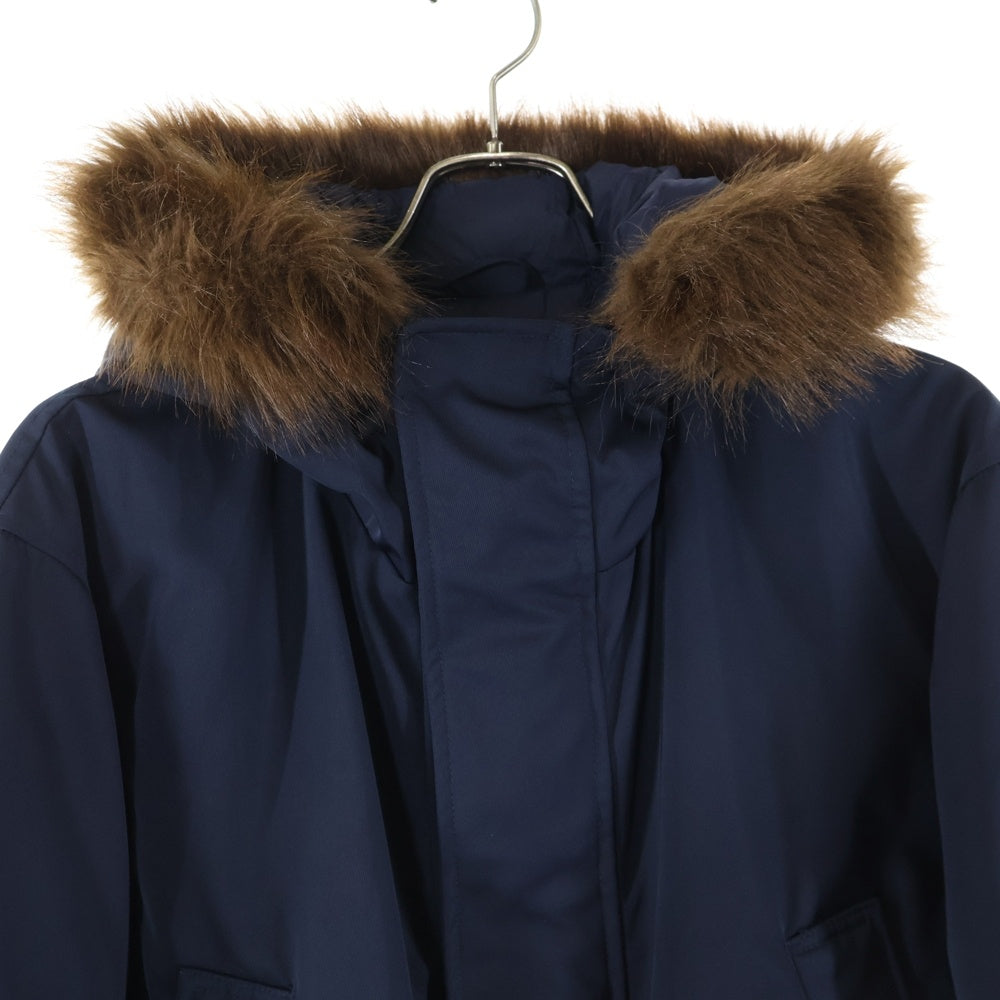 Armani Exchange(アルマーニ エクスチェンジ) パテッド ジップアップ ファー付き Pコート ブラック 6GZLG1 ZNDKZ