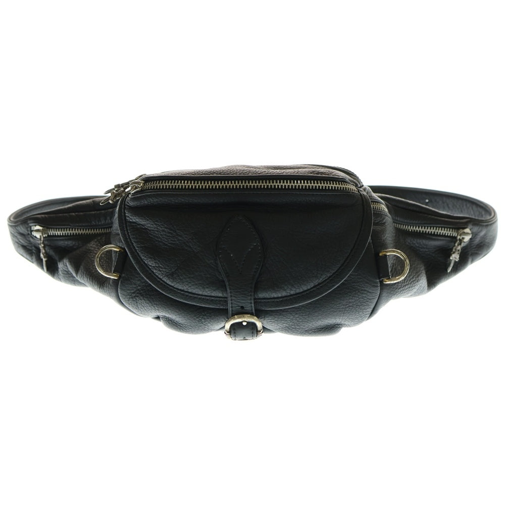 CHROME HEARTS(クロムハーツ) #1 SNAT PACK スナットパック ダガージップ ガンスリンガーベルト レザーウエストバッグ ブラック BCA378