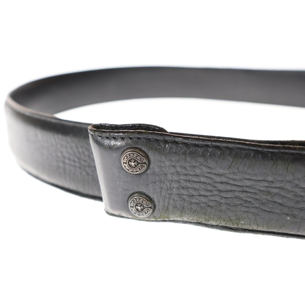 CHROME HEARTS(クロムハーツ) レザー ベルト ストラップ ブラック