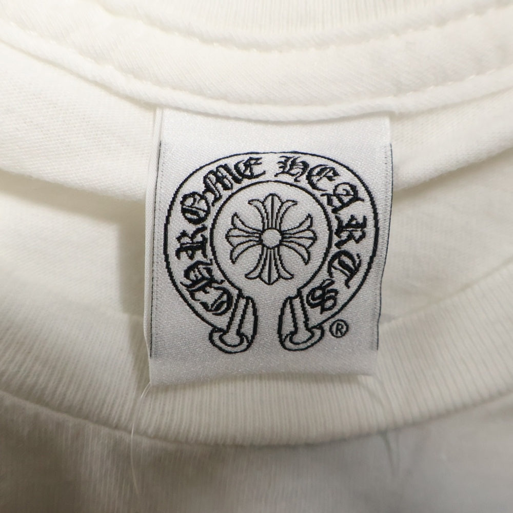 CHROME HEARTS(クロムハーツ) 10TH anniversary AOYAMA DAGGER S/S TEE 10周年限定 バックダガー ロゴプリント 半袖Tシャツ カットソー ホワイト