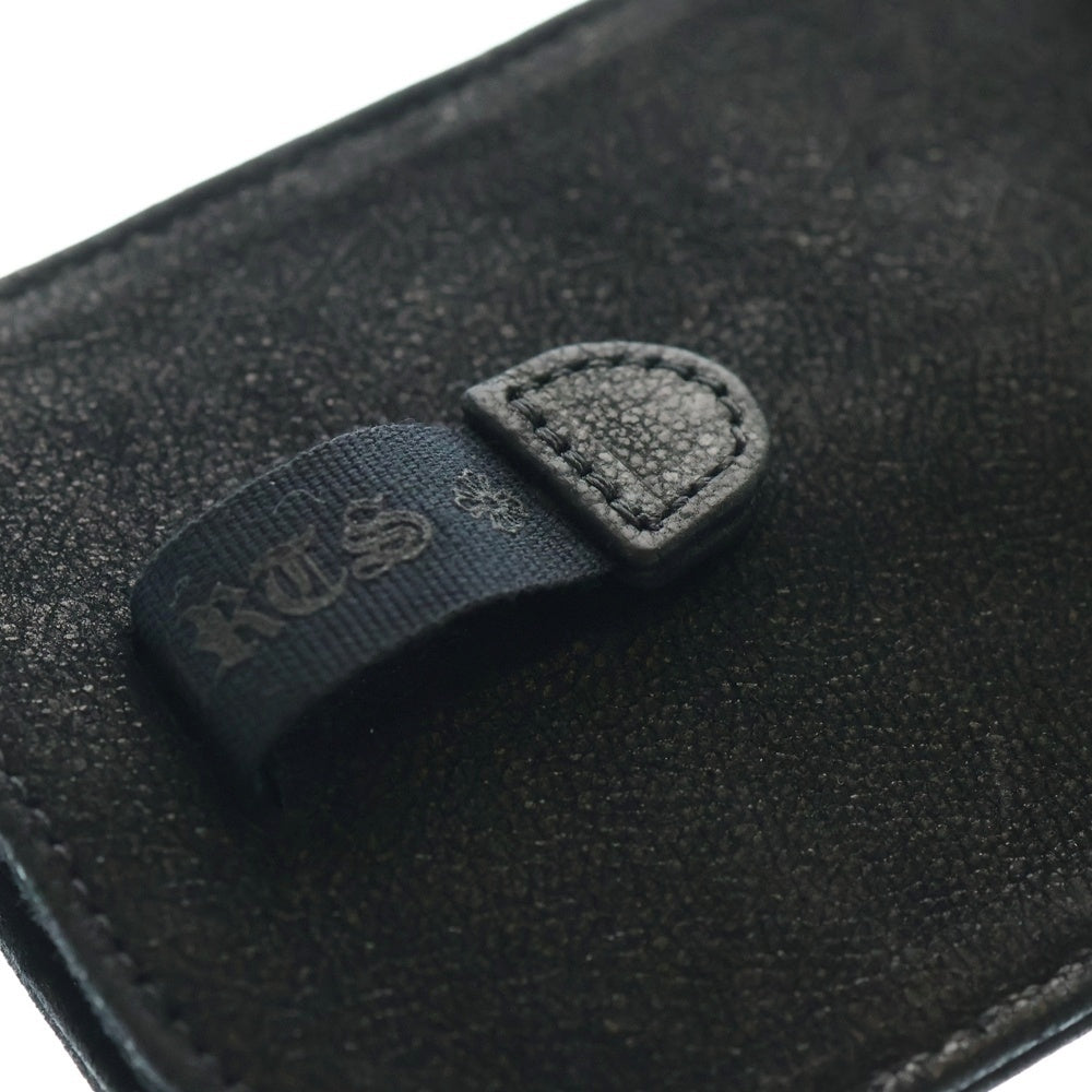 CHROME HEARTS(クロムハーツ) フレアニー デストロイレザー スマホホルダー ケース ブラック