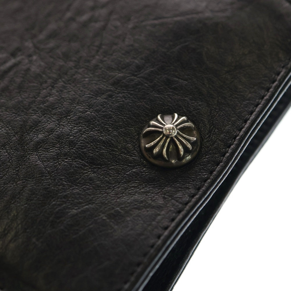 CHROME HEARTS(クロムハーツ) 1SNAP 1スナップ クロス ボールボタン レザーウォレット 財布 ブラック BCA361