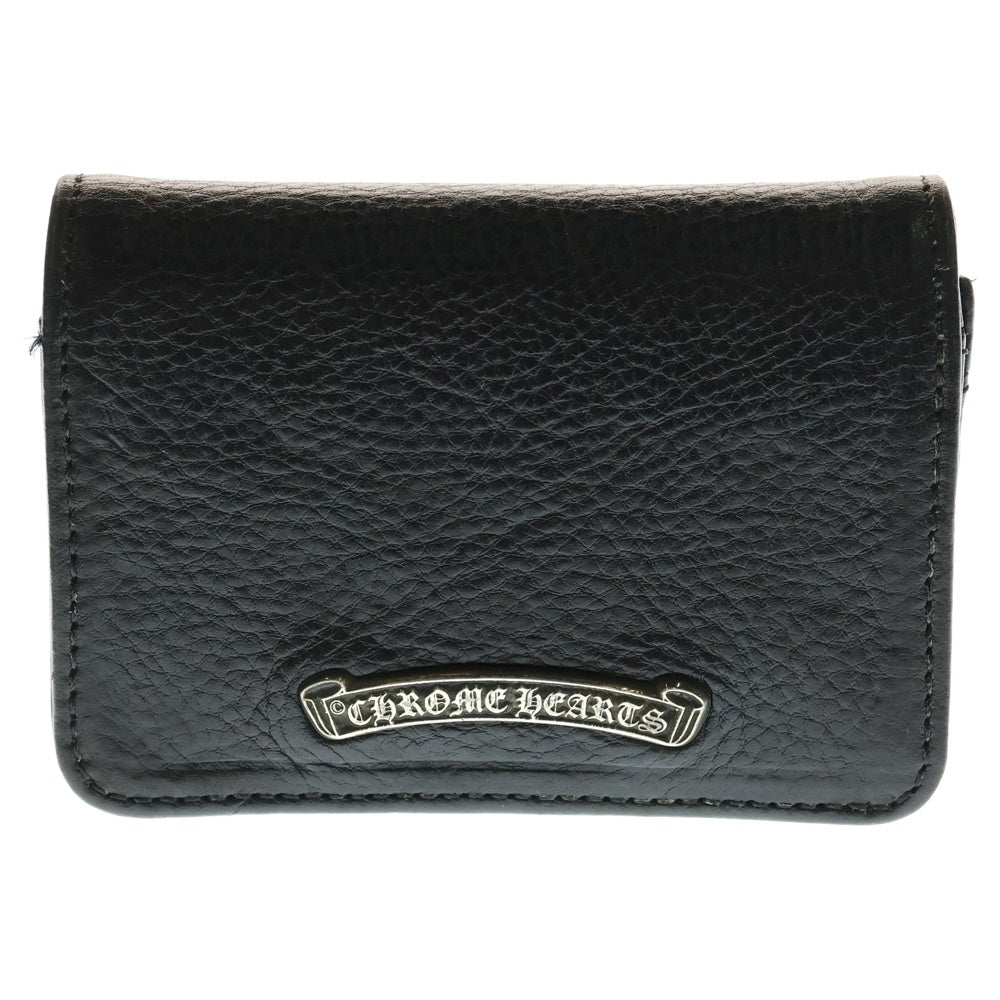 CHROME HEARTS(クロムハーツ) CRD CSE3PKTWDV1 アーチロゴプレート3ポケットレザーカードケース ブラック