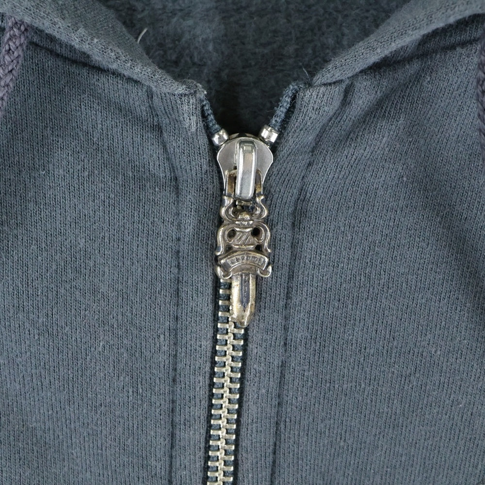CHROME HEARTS(クロムハーツ) OLD CH PLUS 袖CHプラスプリント スウェット ジップパーカー グレー