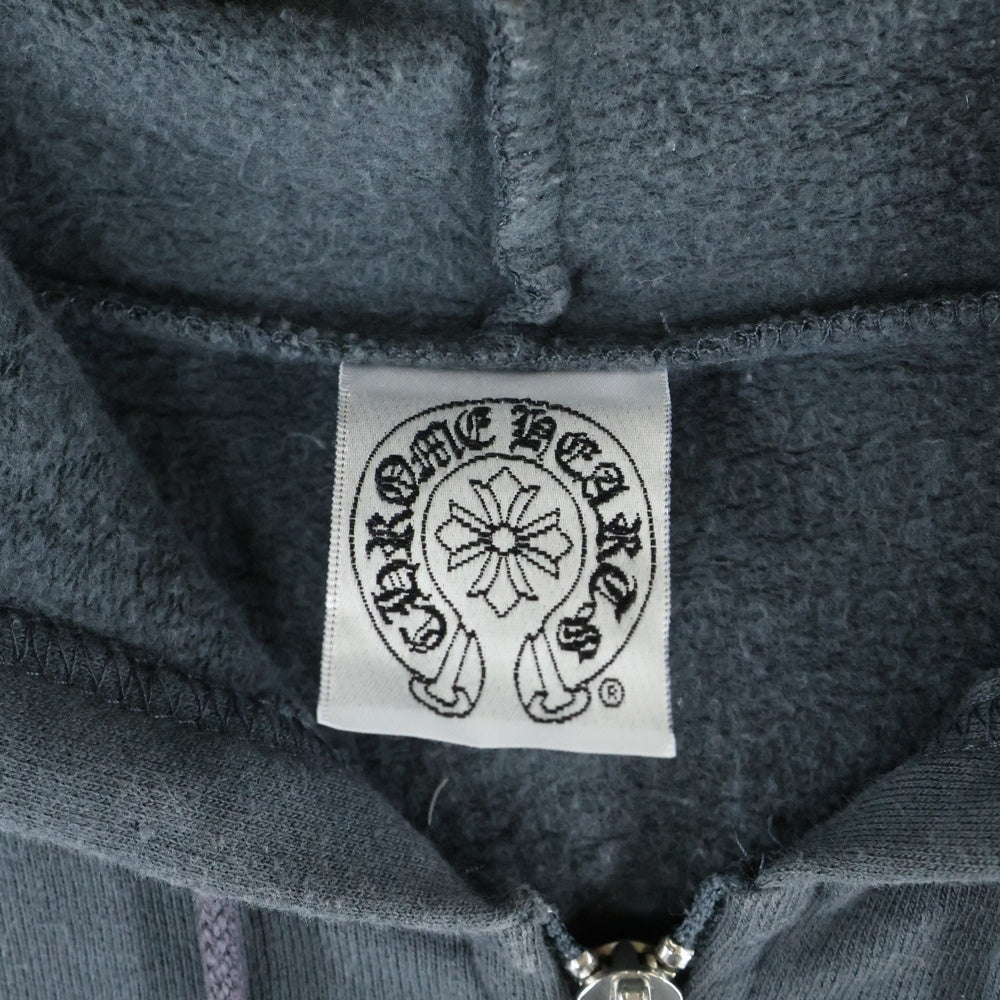 CHROME HEARTS(クロムハーツ) OLD CH PLUS 袖CHプラスプリント スウェット ジップパーカー グレー