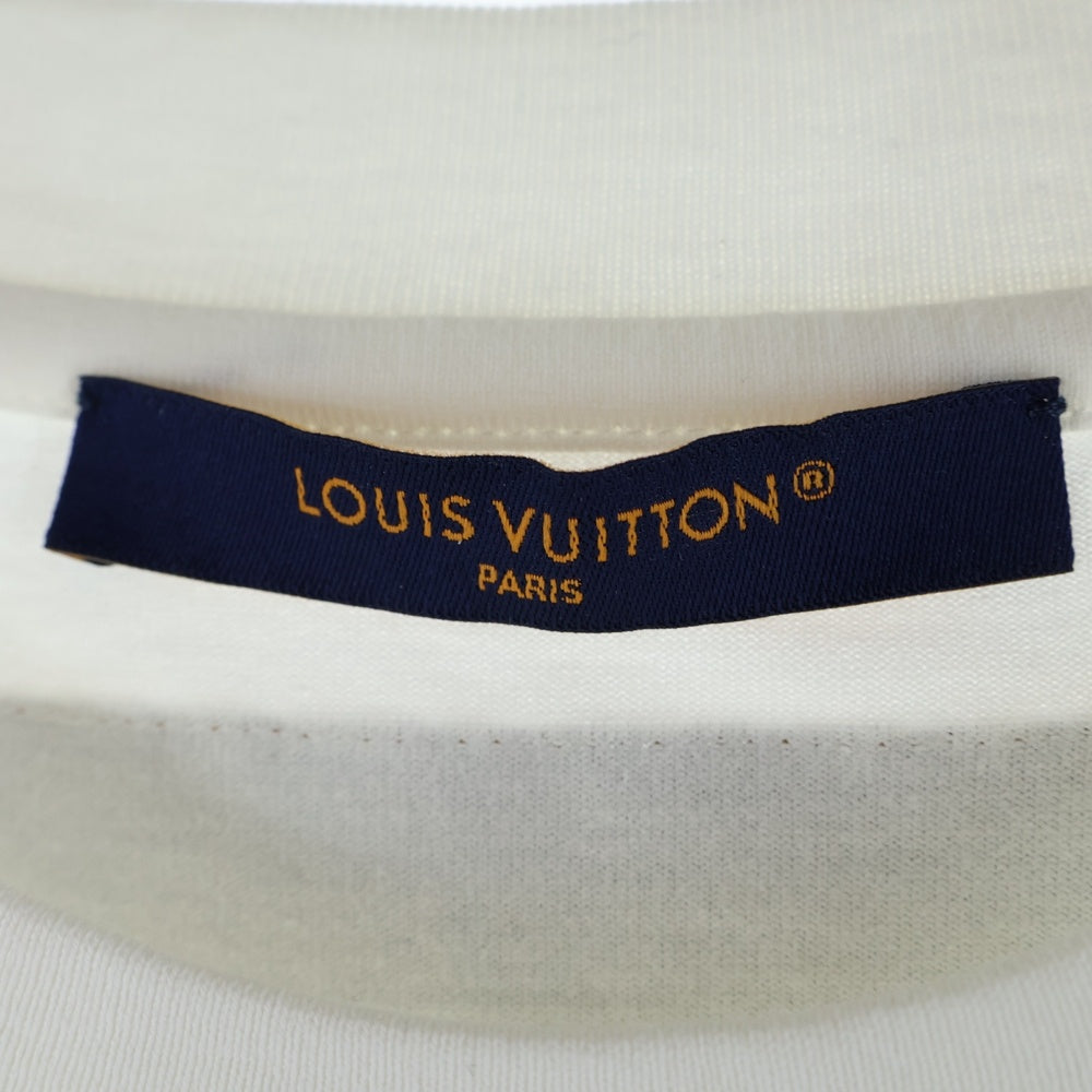 LOUIS VUITTON(ルイヴィトン) 23SS LVエンボスロゴ コットン クルーネック 半袖Tシャツ カットソー ホワイト RM231Q DT3 HNY55W