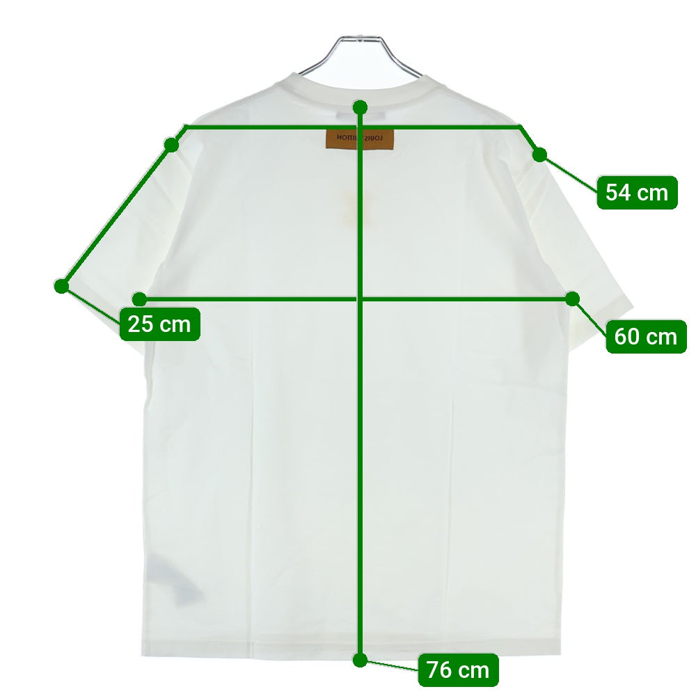LOUIS VUITTON(ルイヴィトン) 23SS LVエンボスロゴ コットン クルーネック 半袖Tシャツ カットソー ホワイト RM231Q DT3 HNY55W