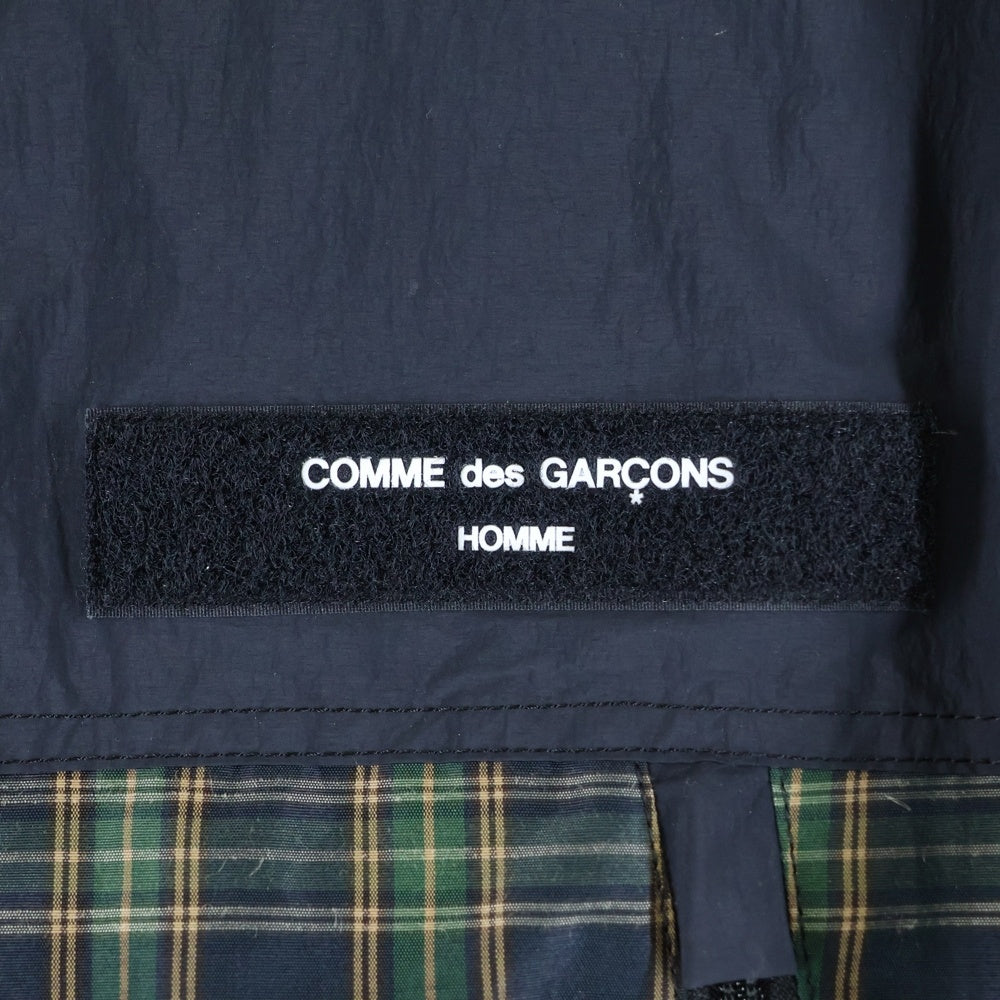 COMME des GARCONS HOMME(コムデギャルソンオム) 24SS メッシュ総裏地 フルジップ ドローストリング オーバー ベスト ブラック HM-V002