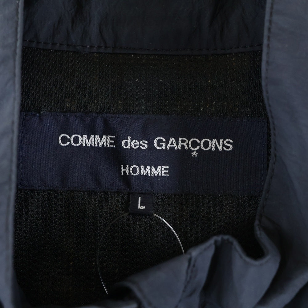 COMME des GARCONS HOMME(コムデギャルソンオム) 24SS メッシュ総裏地 フルジップ ドローストリング オーバー ベスト ブラック HM-V002