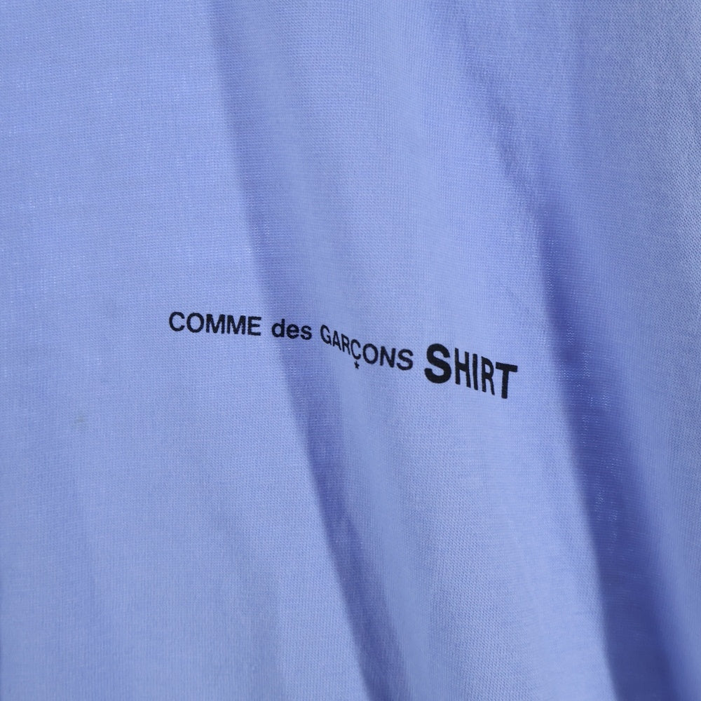 COMME des GARCONS HOMME(コムデギャルソンオム) 25SS Cotton Jersey Plain CDG SHIRT Black Logo at Front S S TEE ロゴプリント 半袖Tシャツ パープル FO-T023