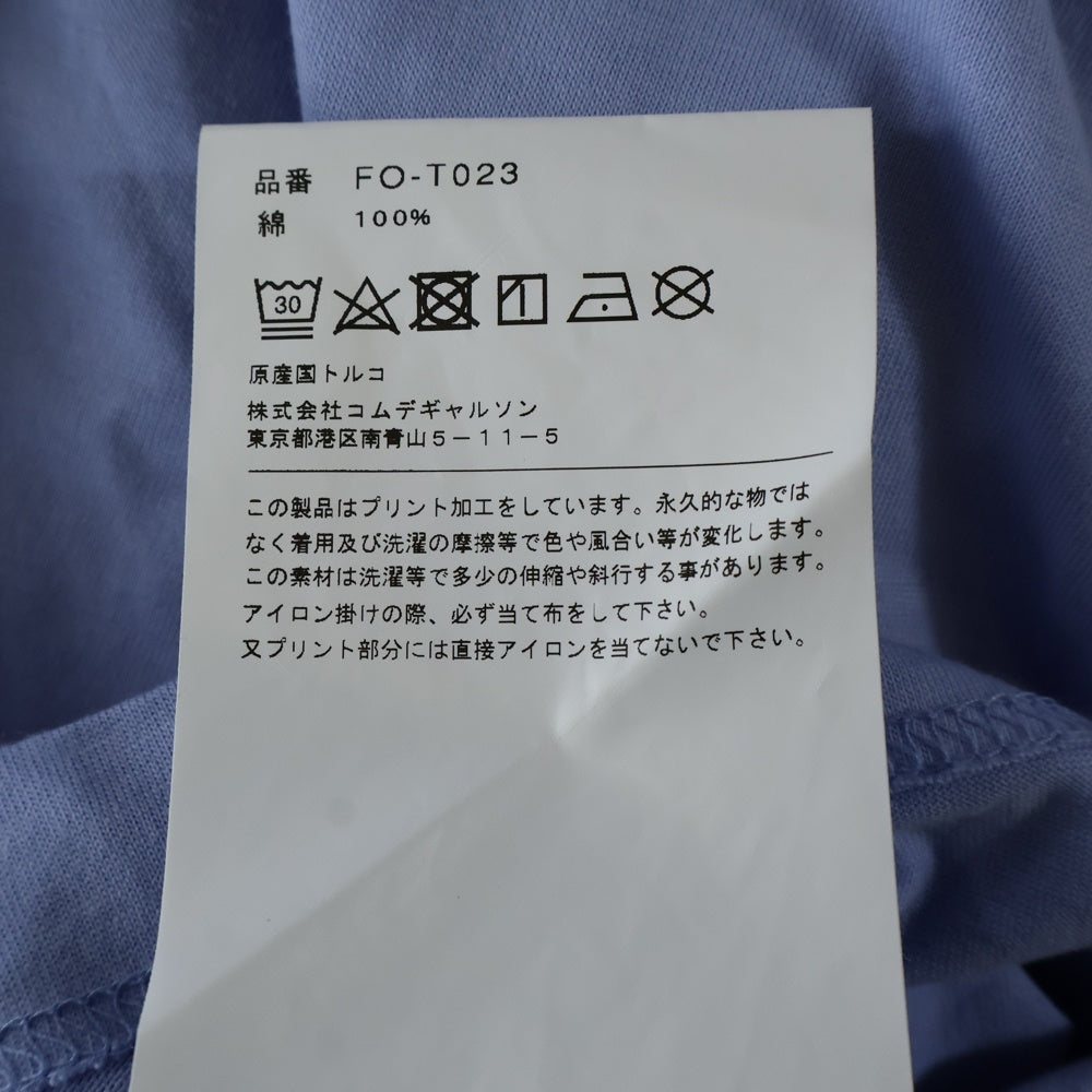COMME des GARCONS HOMME(コムデギャルソンオム) 25SS Cotton Jersey Plain CDG SHIRT Black Logo at Front S S TEE ロゴプリント 半袖Tシャツ パープル FO-T023