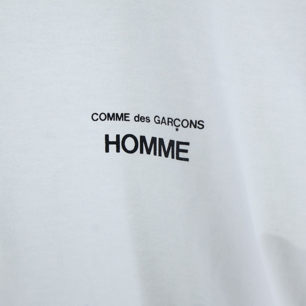 COMME des GARCONS HOMME(コムデギャルソンオム) Cotton Jersey Garment Print Tee ロゴプリント 半袖Tシャツ ホワイト HO-T101