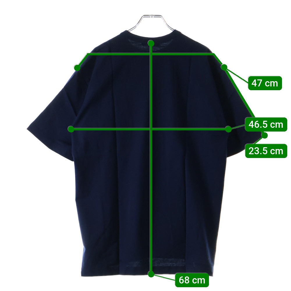 COMME des GARCONS HOMME(コムデギャルソンオム) Cotton Jersey Garment Print Tee ロゴプリント 半袖Tシャツ ネイビー HO-T101