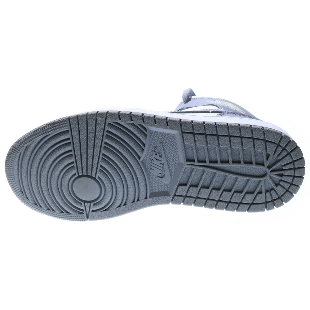 NIKE(ナイキ) WMNS AIR JORDAN 1 MID ウィメンズ エアジョーダン 1 ハイカットスニーカー グレー/ホワイト US8/25cm BQ6472-115