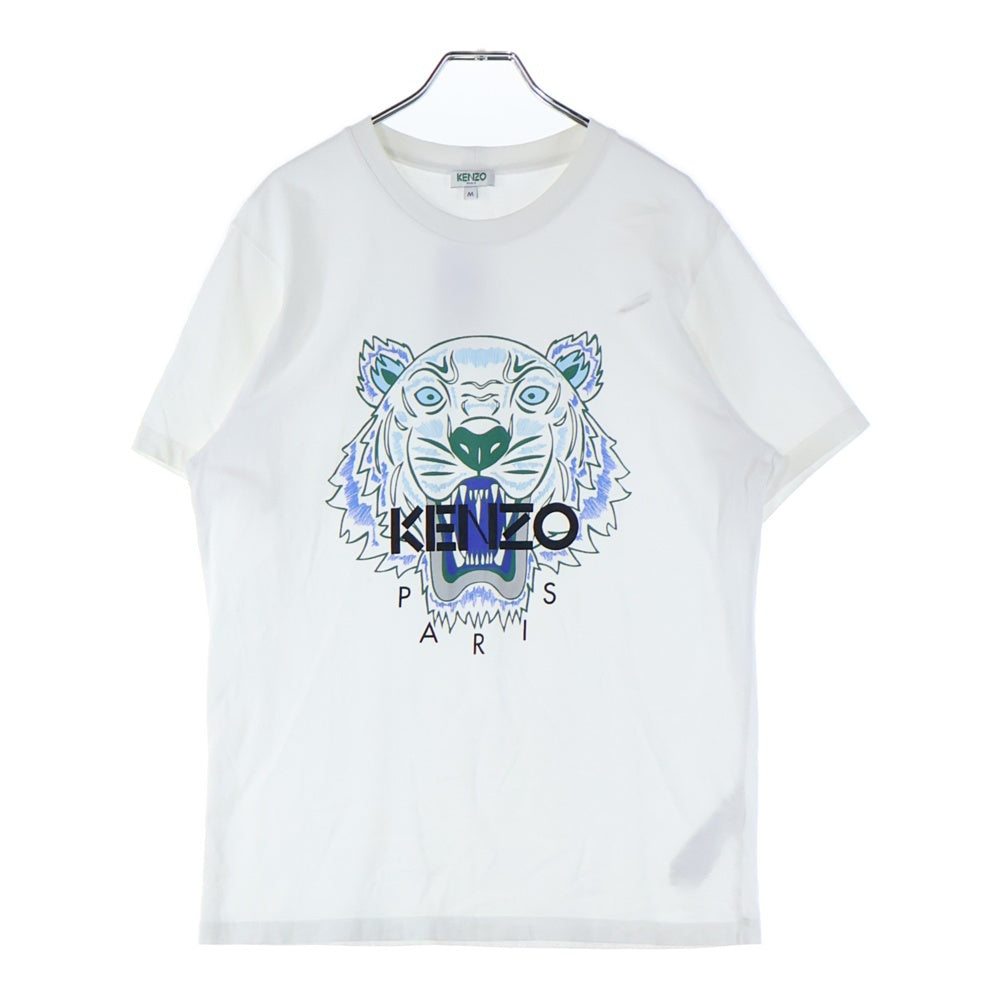 KENZO(ケンゾー) タイガーロゴプリント クルーネック半袖Tシャツ カットソー ホワイト F955TS0504YA