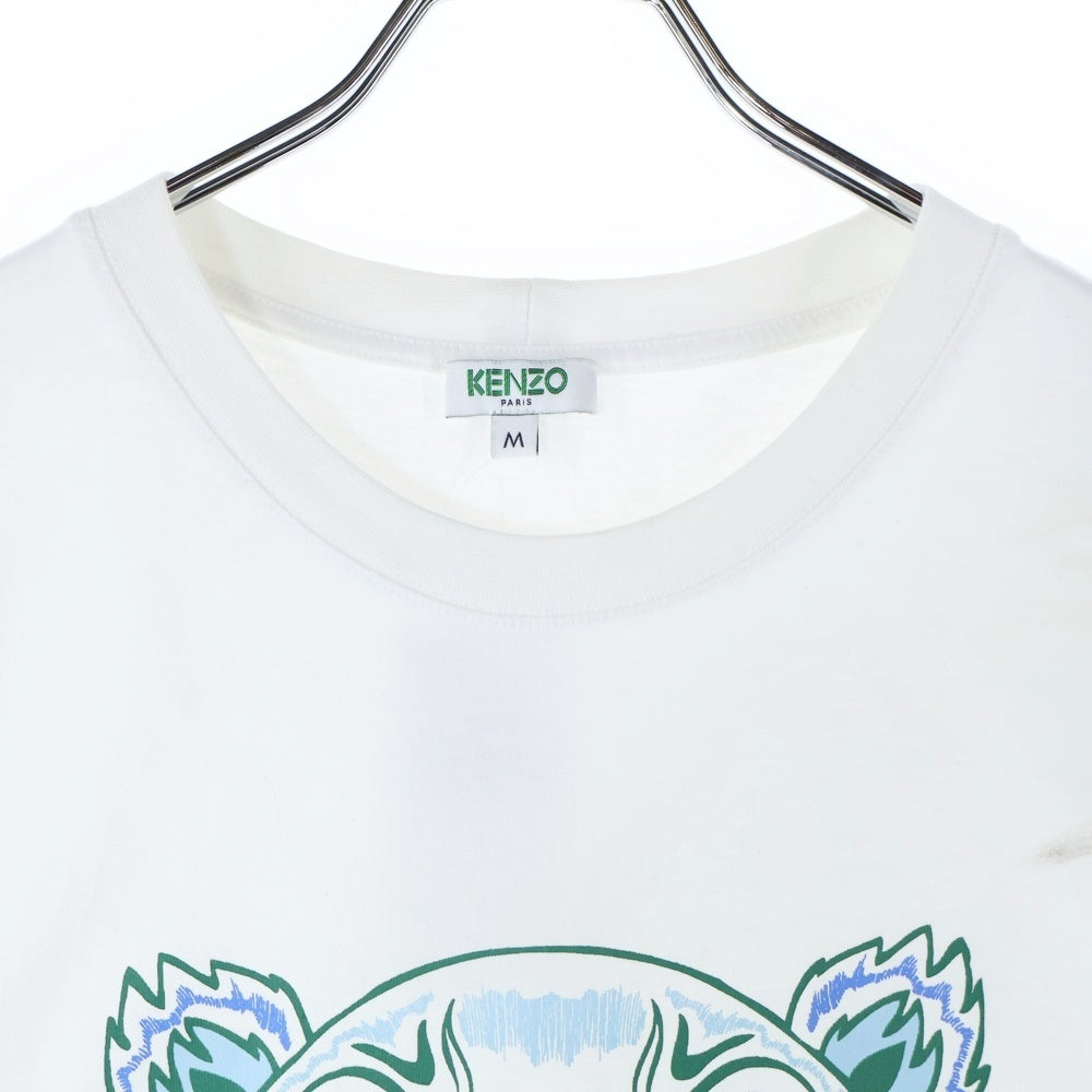 KENZO(ケンゾー) タイガーロゴプリント クルーネック半袖Tシャツ カットソー ホワイト F955TS0504YA