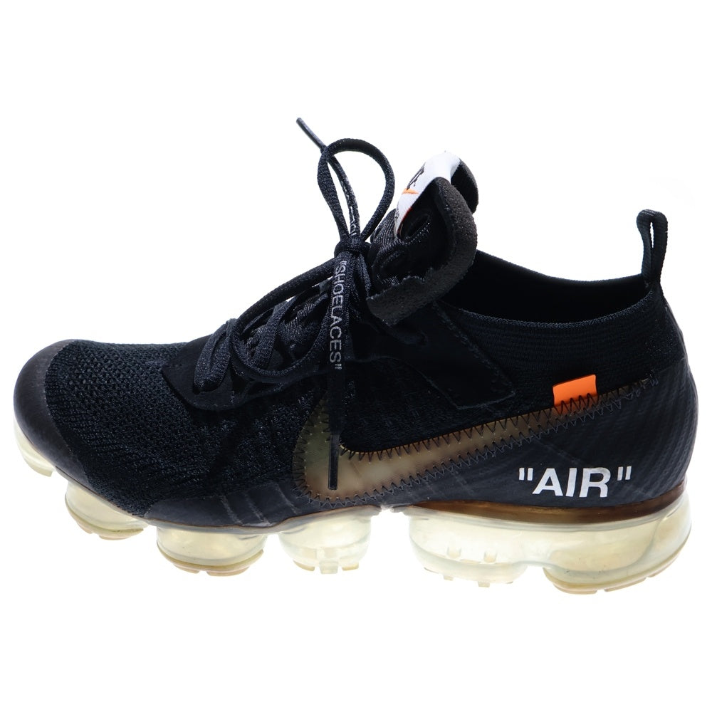 NIKE(ナイキ) ×OFF-WHITE AIR VAPORMAX FLYKNIT オフホワイト エア ヴェイパーマックス フライニット ローカットスニーカー ブラック US8/26cm AA3831-002