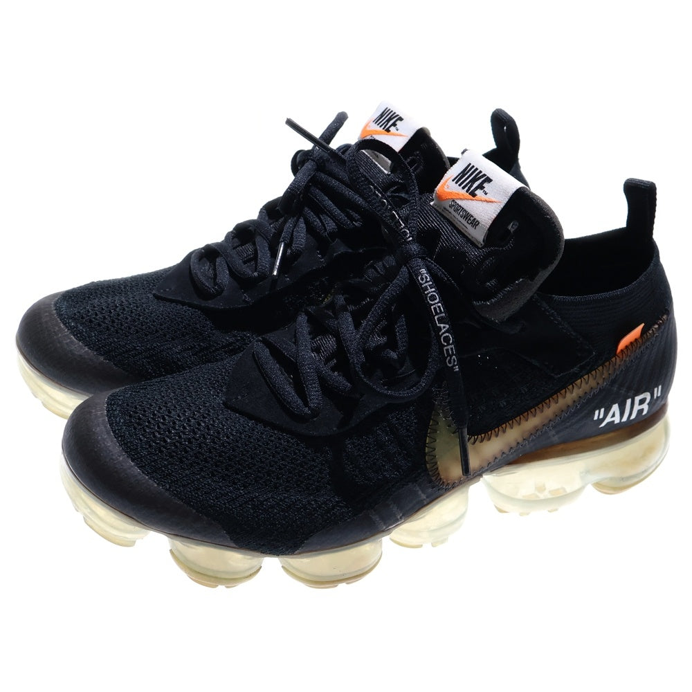NIKE(ナイキ) ×OFF-WHITE AIR VAPORMAX FLYKNIT オフホワイト エア ヴェイパーマックス フライニット ローカットスニーカー ブラック US8/26cm AA3831-002
