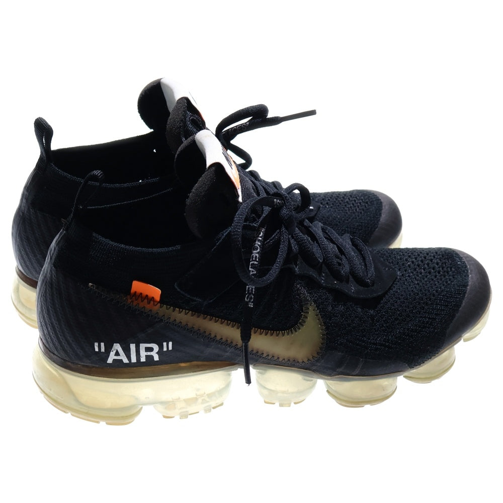 NIKE(ナイキ) ×OFF-WHITE AIR VAPORMAX FLYKNIT オフホワイト エア ヴェイパーマックス フライニット ローカットスニーカー ブラック US8/26cm AA3831-002