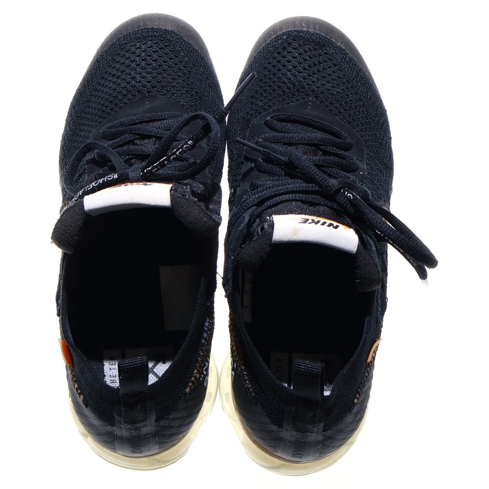 NIKE(ナイキ) ×OFF-WHITE AIR VAPORMAX FLYKNIT オフホワイト エア ヴェイパーマックス フライニット ローカットスニーカー ブラック US8/26cm AA3831-002