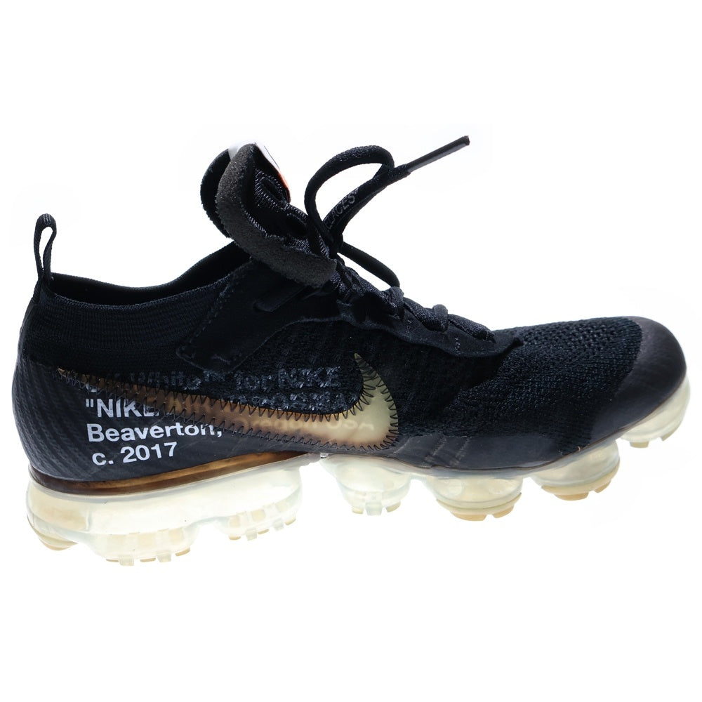 NIKE(ナイキ) ×OFF-WHITE AIR VAPORMAX FLYKNIT オフホワイト エア ヴェイパーマックス フライニット ローカットスニーカー ブラック US8/26cm AA3831-002