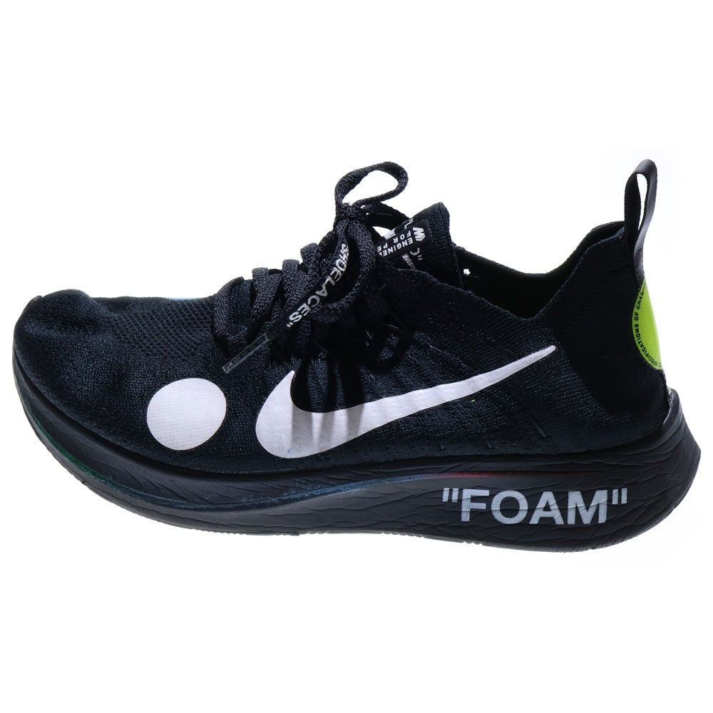 NIKE(ナイキ) ×OFF-WHITE ZOOM FLY MERCURIAL FLYKNIT ズーム フライ マーキュリアル フライニット ローカットスニーカー ブラック US8.5/26.5cm AO2115-001
