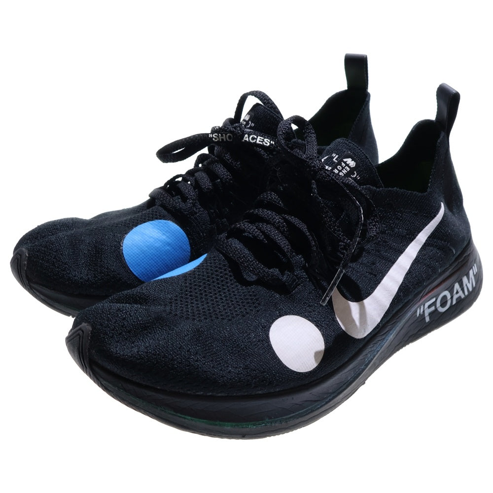 NIKE(ナイキ) ×OFF-WHITE ZOOM FLY MERCURIAL FLYKNIT ズーム フライ マーキュリアル フライニット ローカットスニーカー ブラック US8.5/26.5cm AO2115-001