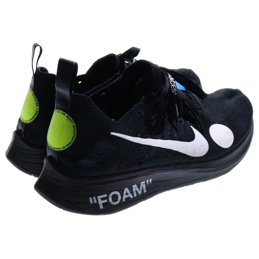 NIKE(ナイキ) ×OFF-WHITE ZOOM FLY MERCURIAL FLYKNIT ズーム フライ マーキュリアル フライニット ローカットスニーカー ブラック US8.5/26.5cm AO2115-001