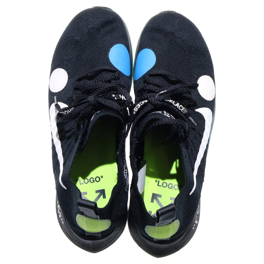 NIKE(ナイキ) ×OFF-WHITE ZOOM FLY MERCURIAL FLYKNIT ズーム フライ マーキュリアル フライニット ローカットスニーカー ブラック US8.5/26.5cm AO2115-001