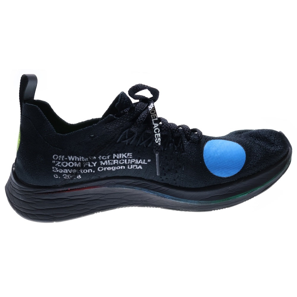 NIKE(ナイキ) ×OFF-WHITE ZOOM FLY MERCURIAL FLYKNIT ズーム フライ マーキュリアル フライニット ローカットスニーカー ブラック US8.5/26.5cm AO2115-001