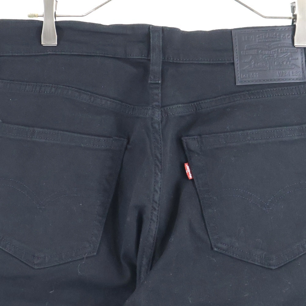 Levi's(リーバイス) ウォッシュ加工 ストレート デニムパンツ ブラック ジーンズ ブラック S40196