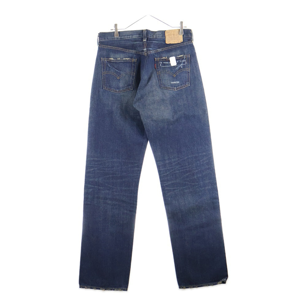 Levi's(リーバイス) ダメージ加工 ストレートデニムパンツ ジーンズ インディゴ 67502