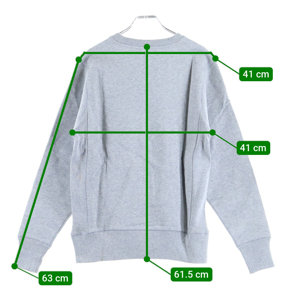 UNDEFEATED(アンディフィーテッド) フロント プリント クルーネック スウェットトレーナー 長袖 グレー B5018089