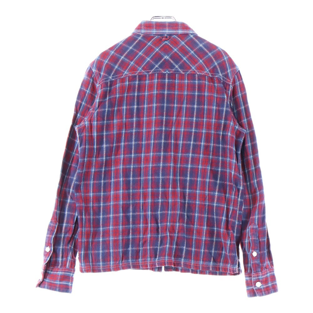 NEIGHBORHOOD(ネイバーフッド) コットン チェック 長袖シャツ レッド/ブルー 101SHNH-SHM01