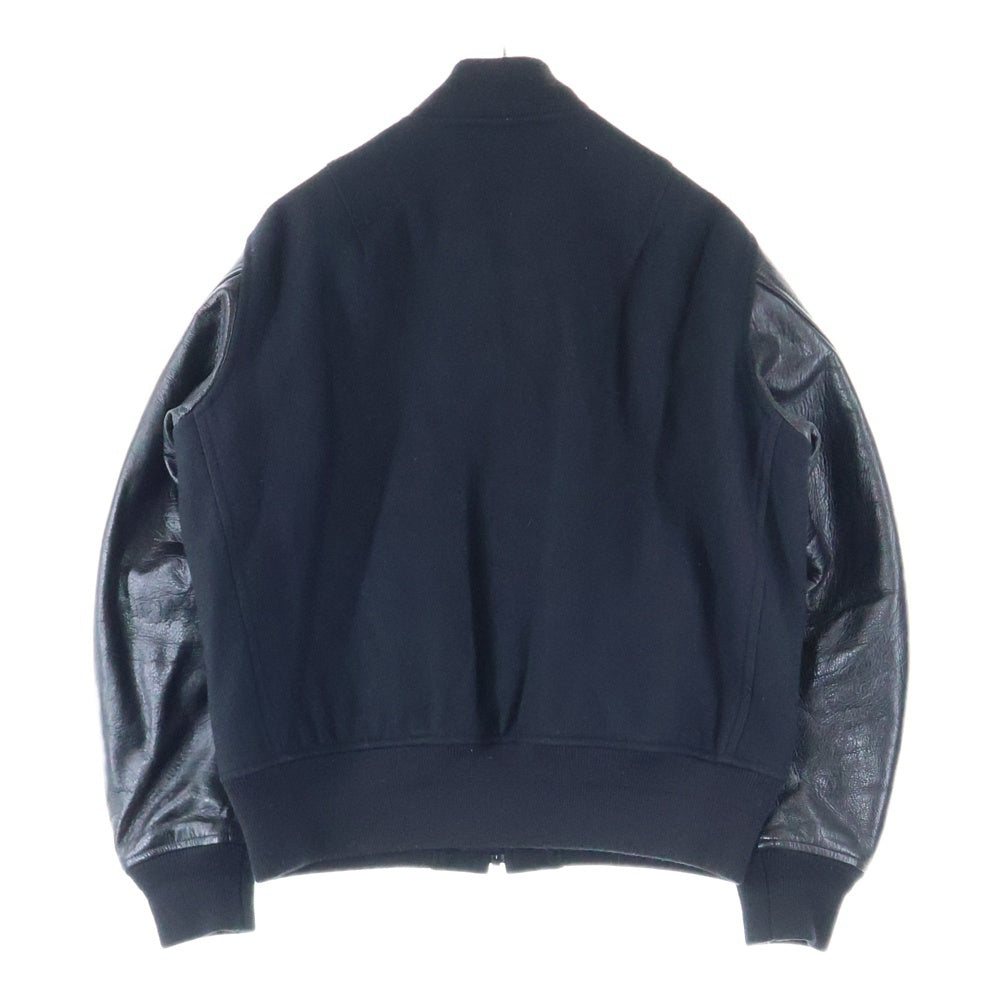 SCHOTT(ショット) レザー切替 リバーシブル ウール スタジャン ジャケット ブルゾン ブラック M53153