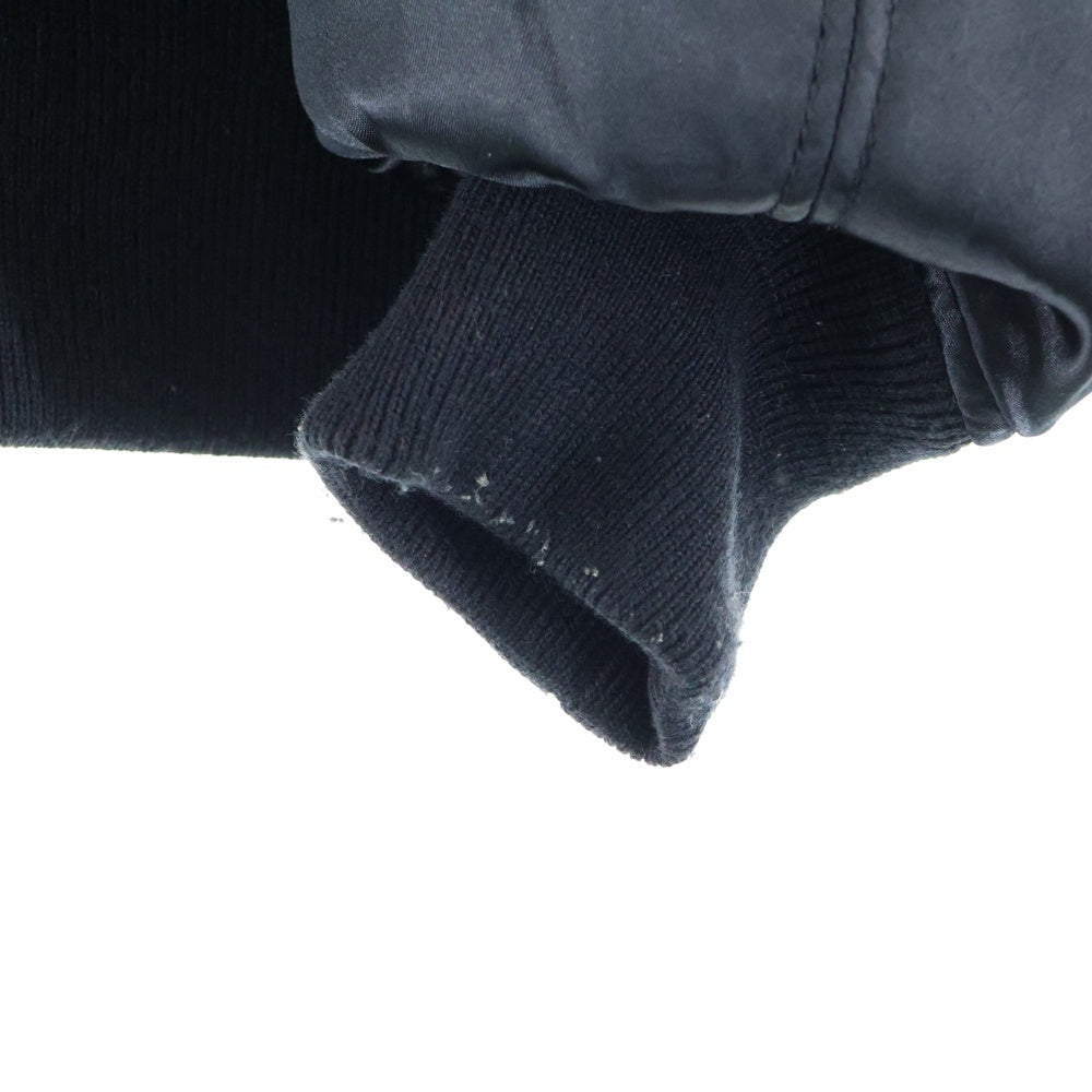 SCHOTT(ショット) レザー切替 リバーシブル ウール スタジャン ジャケット ブルゾン ブラック M53153