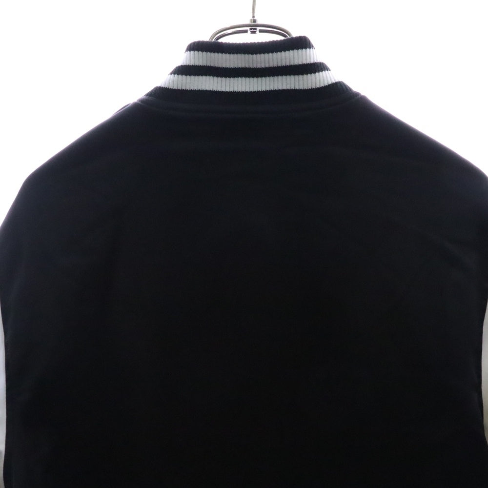 UNDEFEATED(アンディフィーテッド) ロゴ ボタンダウン ポリエステル スタジャン ジャケット ブルゾン ブラック ブラック/ホワイト