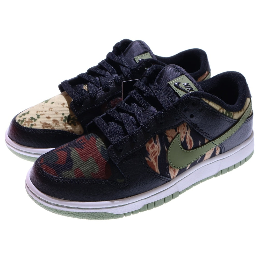 NIKE(ナイキ) DUNK LOW SE BLACK MULTI CAMO ダンク マルチ カモ ローカットスニーカー レディース ブラック/カーキ US6/24cm DH0957-001