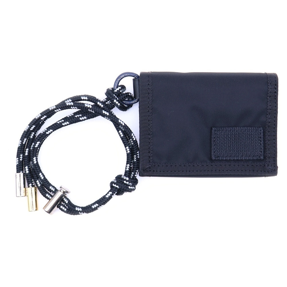 Sacai(サカイ) ×PORTER Trifold Wallet ポーター ストラップ付き ナイロン 三つ折り財布 ウォレット ブラック 2110600188