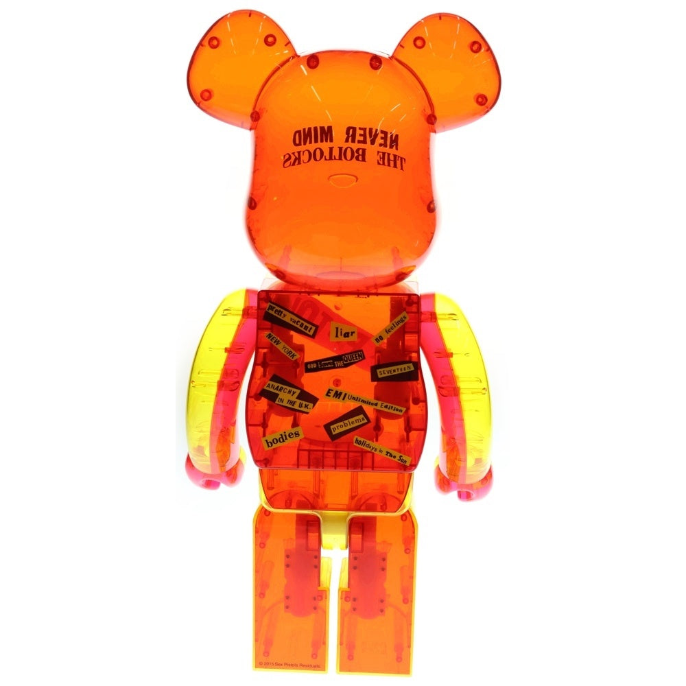 MEDICOM TOY(メディコムトイ) BE@RBRICK Sex Pistols Clear Ver.1000% セックスピストルズ クリア ベアブリック フィギュア 人形 クリア/オレンジ
