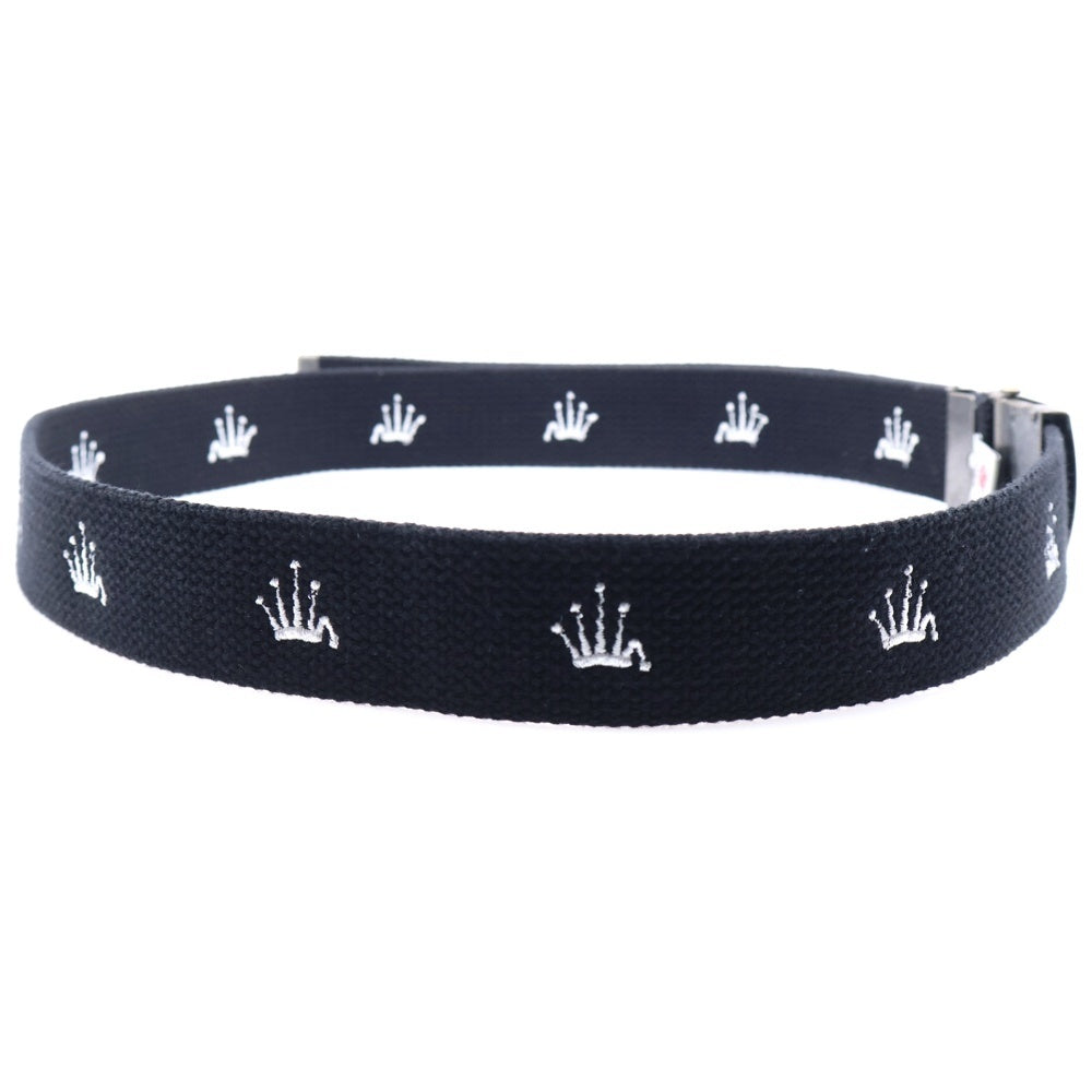 STUSSY(ステューシー) OLD STUSSY オールドステューシー ロゴ刺繍 ガチャベルト ブラック/シルバー