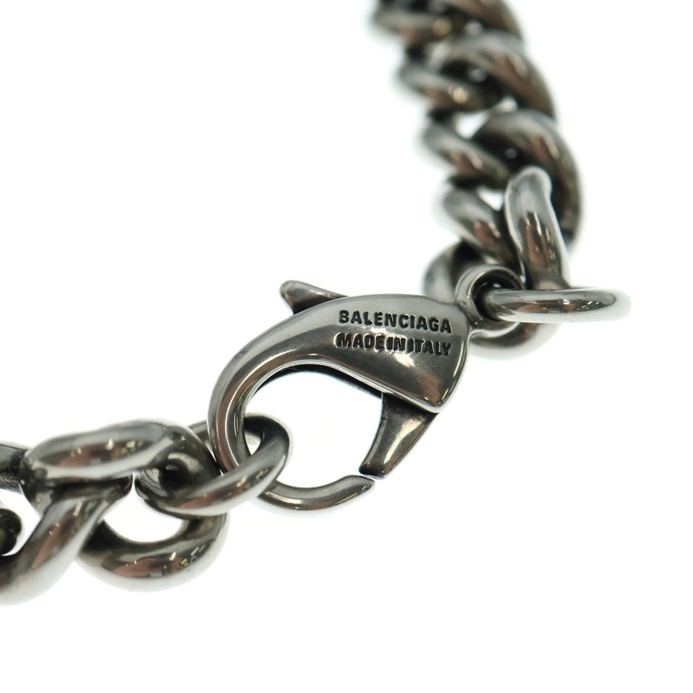 BALENCIAGA(バレンシアガ) BB Icon Gourmette-Chain Bracelet BBアイコン グルメット チェーンブレスレット シルバー 718493 TZ99I0911